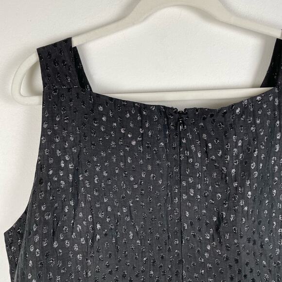 Victor Alfaro Black Metallic Sheath Dress Size 18W LBD Event Glam Quiet Luxury - Picture 6 of 8